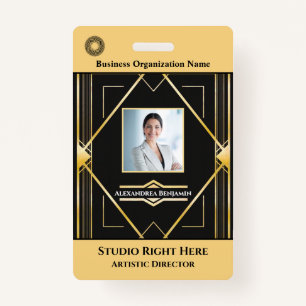 Werknemersfoto Naam Streepjescode Logo ID Kaart Ba Badge