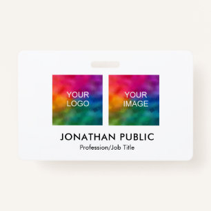 Werknemersfoto Voeg hier uw zakelijke Logo toe Badge