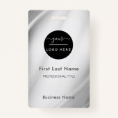 Werknemersnaam Badge Silver/Business Logo Personee (Voorkant)