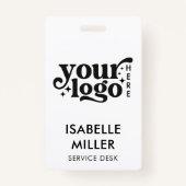 Werknemersnaam Personeel ID Minimalistisch Bedrijf Badge (Voorkant)