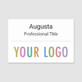 Werknemersnaam Tag Magnetische Custom Business Log (Voorkant)