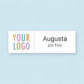 Werknemersnaam Tag Pin Magnetisch met Business Log