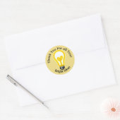Werknemersopname Bright Ideeën Licht Bulb Ronde Sticker (Envelop)
