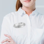 Werknemertitel Logo Silver Shimmer Naambadge