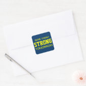 Werkoutmotivatie Vierkante Sticker (Envelop)