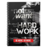 Werkoutmotivatie - werk hard notitieboek (Voorkant)