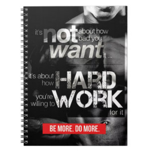 Werkoutmotivatie - werk hard notitieboek