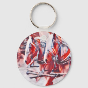 Werkpaarden Sleutelhanger