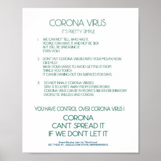 Werkplaats voor het poster van Corona Virus Fact s