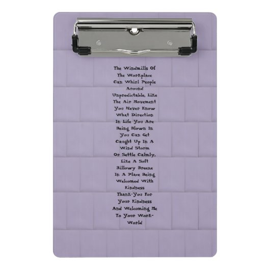 Werkplaatsinspiratie Mini Klembord (Voorkant)