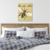 Werkster Bijen Insect Illustratie Antiek Canvas Afdruk (Insitu (Slaapkamer))