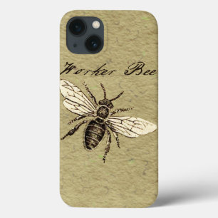 Werkster Bijen Insect Illustratie Antiek iPhone 13 Hoesje