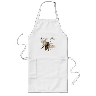 Werkster Bijen Insect Illustratie Antiek Lang Schort