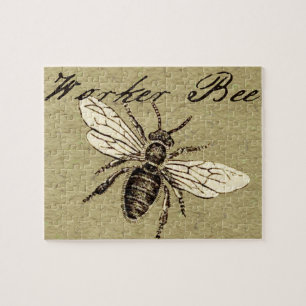  Werkster Bijen Insect Illustratie Antiek Legpuzzel