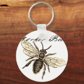  Werkster Bijen Insect Illustratie Antiek Sleutelhanger (Voorkant)