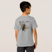 Werkster Bijen Insect Illustratie Antiek T-shirt (Achterkant volledig)