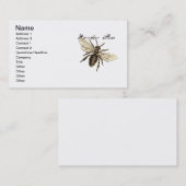  Werkster Bijen Insect Illustratie Antiek Visitekaartje (Voorkant / Achterkant)