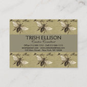  Werkster Bijen Insect Illustratie Antiek Visitekaartje (Voorkant)
