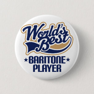 Werkt beste Baritone Player-cadeau Ronde Button 5,7 Cm