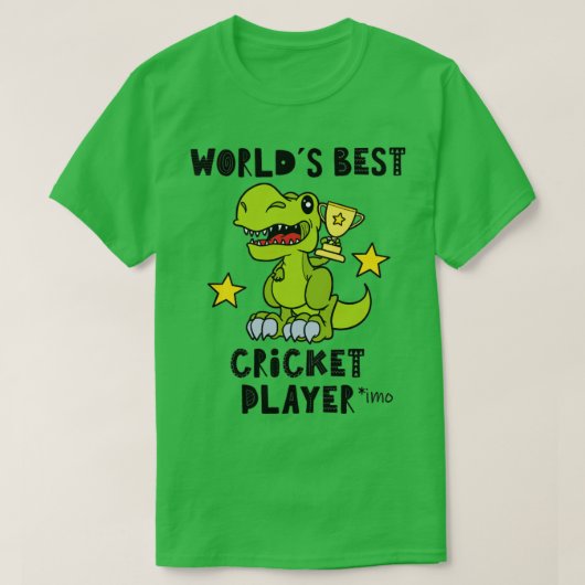 Werkt beste cricketspeler t-shirt (Design voorkant)