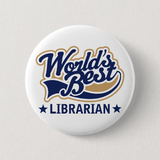 Werkt beste Librarian Gift Ronde Button 5,7 Cm