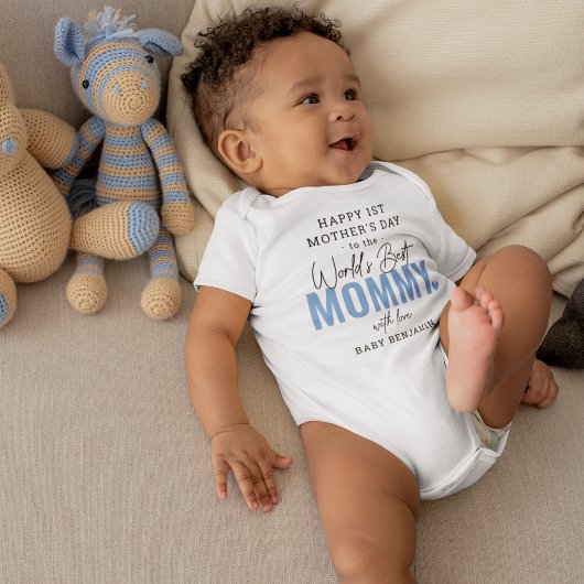 'Werkt beste mama' 1ste Moederdag keepomwille Baby Romper