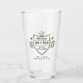 Werkt Beste nr.1 DAD- Gepersonaliseerde BEER PINT Glas (Voorkant)