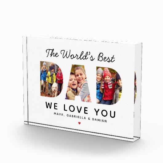 Werkt Beste pap Aangepast gezin Collage Fotoblokken (Rechts)