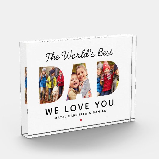 Werkt Beste pap Aangepast gezin Collage Fotoblokken (Links)