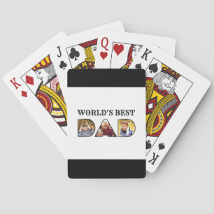 Werkt beste pap Citaat Modern 3 Foto Collage Pokerkaarten