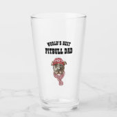 Werkt beste PITBULL DAD-Mok - Fun Dog Father Gift Glas (Voorkant)