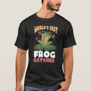 Werkt de beste kikkervisser kinder jongen en meisj t-shirt