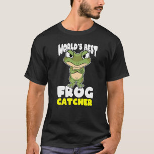 Werkt de beste kikkervisser kinder jongen en meisj t-shirt