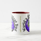 Werkt de grootste vader! tweekleurige koffiemok (Center)