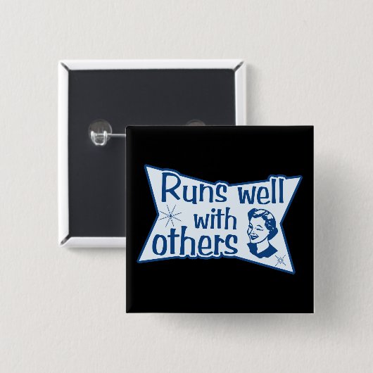 Werkt goed met anderen vierkante button 5,1 cm (Voorkant /achterkant)