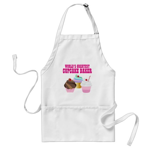Werkt het grootst - CUPCAKE BAKER - Cute Fun Standaard Schort (Voorkant)