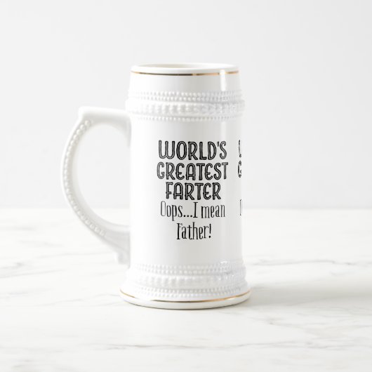 Werkt het verst boven de oep in Mean Father white Bierpul (Links)