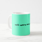 Werkt voor chocolade koffiemok (Voorkant links)