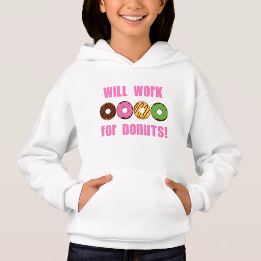 Werkt voor Donuts Kinder T-Shirt (Voorkant)