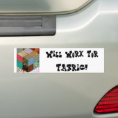 Werkt voor Fabric-Bumpersticker Bumpersticker (Op auto)