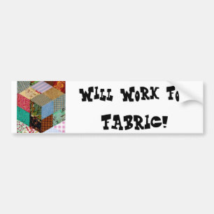Werkt voor Fabric-Bumpersticker Bumpersticker