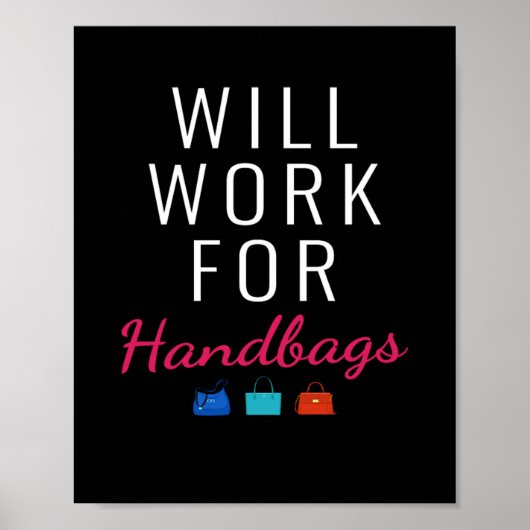 Werkt voor Mode handtassen Poster (Voorkant)