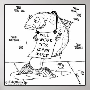 Werkt voor schoon water poster