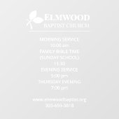 Werktijden met Logo Window Cling Raamsticker (Vel)