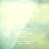 Werktijden met Logo Window Cling Raamsticker (Vel 3)