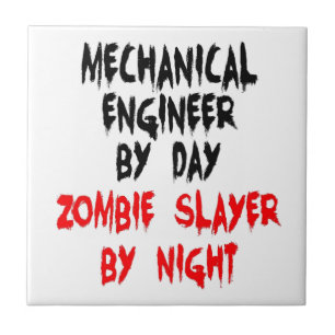 Werktuigbouwkundige Zombie Slayer Tegeltje