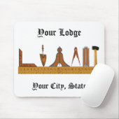 Werktuigen van de Freemason Muismat (Met muis)