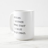 Werkvergadering Grappig Koffiemok (Voorkant links)