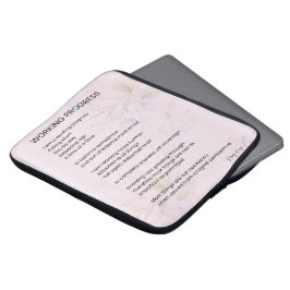 Werkvooruitgang aanmoedigen opbeurende gedicht laptop sleeve