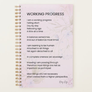 Werkvooruitgang aanmoedigen opbeurende gedicht planner